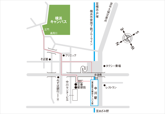 東京都市大学横浜キャンパス図書館地図