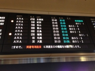 ANA便到着